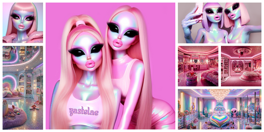 Glam Galaxy Girlies Wallpaper Set