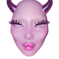 Lady Devil face mask OOAK