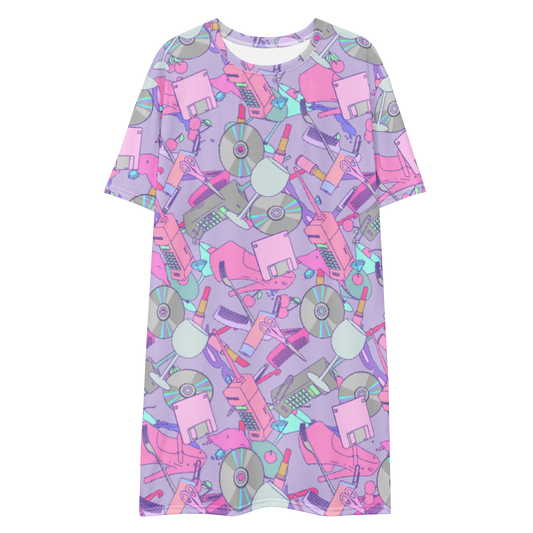 Desk Things Purple T-shirt dress